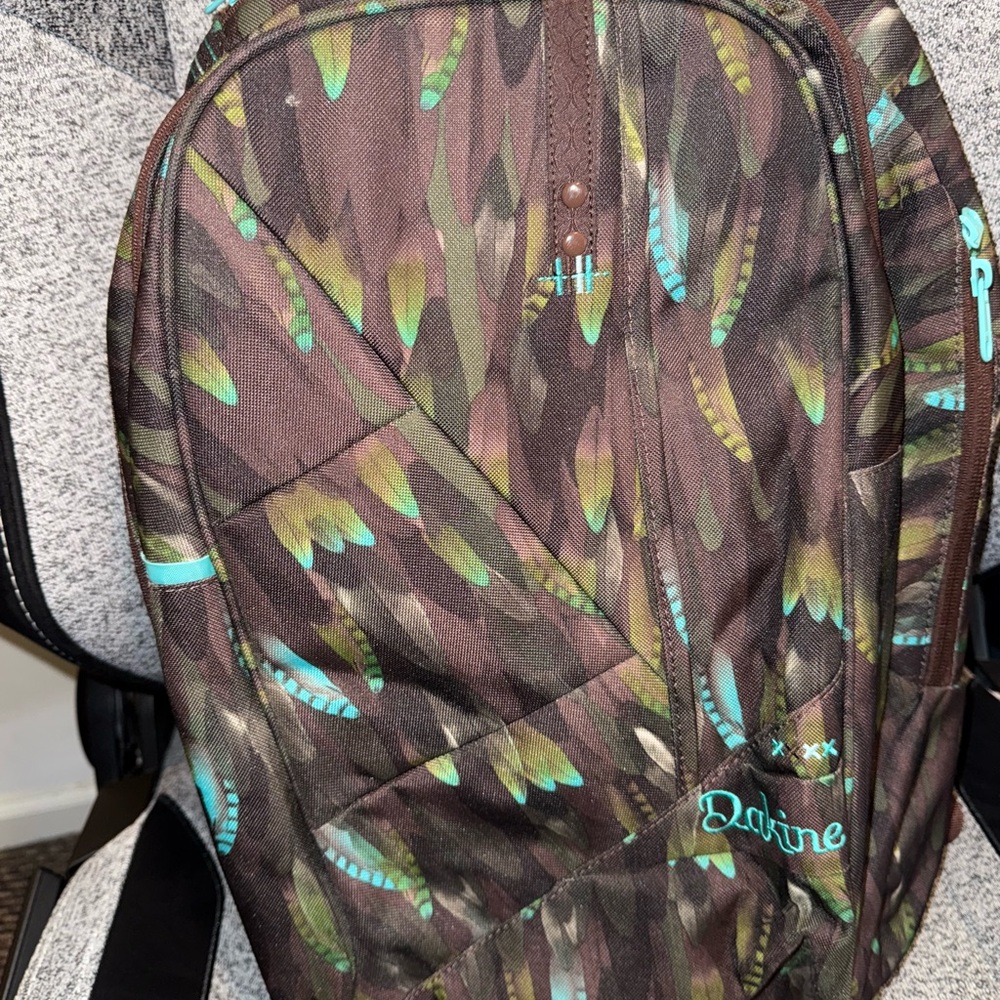 Dakine Brown and Green Backpack Durable and Stylish
